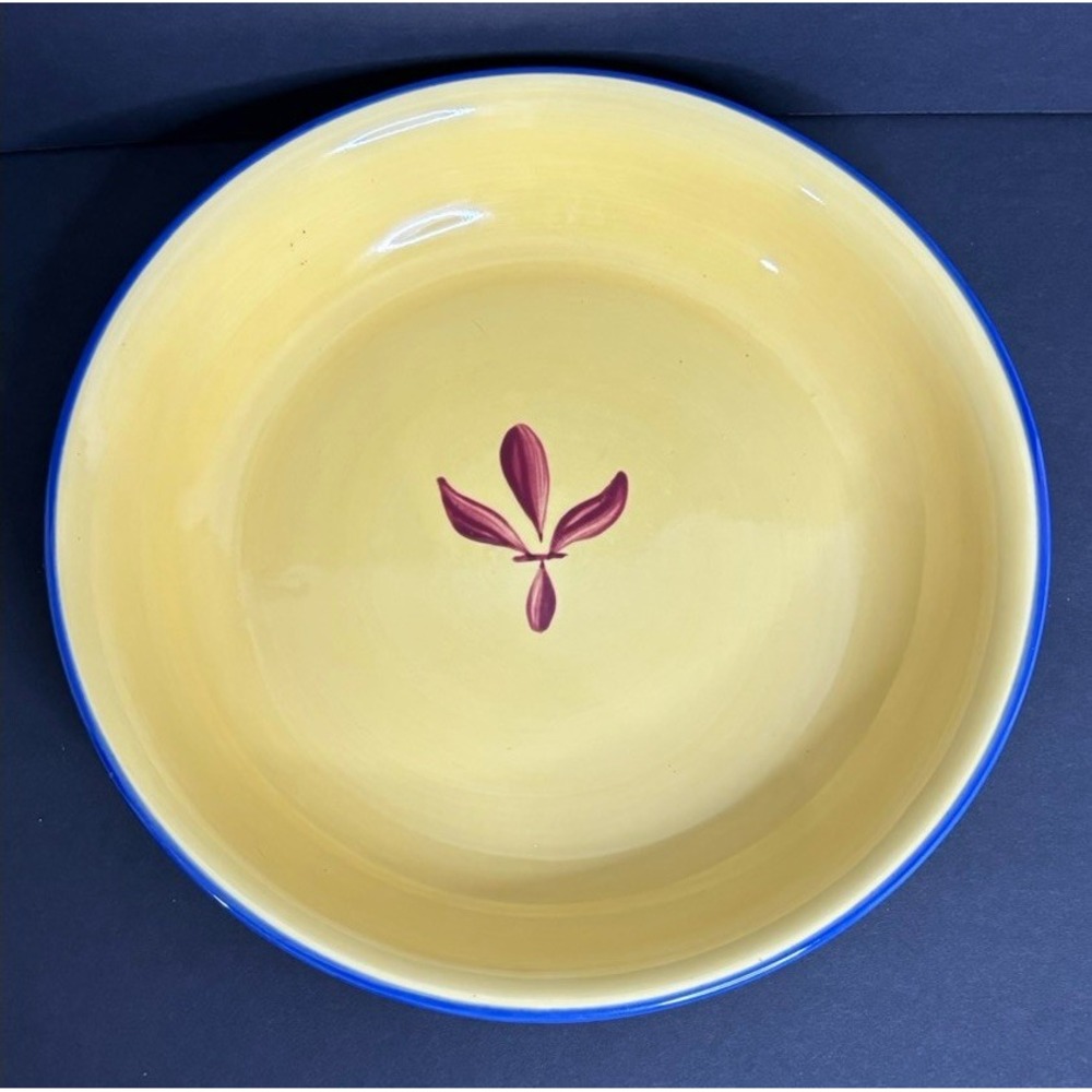 Pfaltzgraff Pistoulet Pie Baking Plate 10 3/4" Blue Yellow Floral Jane Koplen
